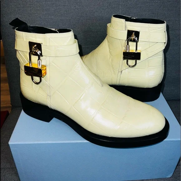 Givenchy Croc Embossed Leather Boot (NWT)!